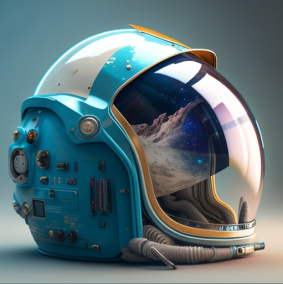 The visor worn by astronauts during the Apollo program was an integral part of the A7L spacesuit, protecting the face and providing visibility.